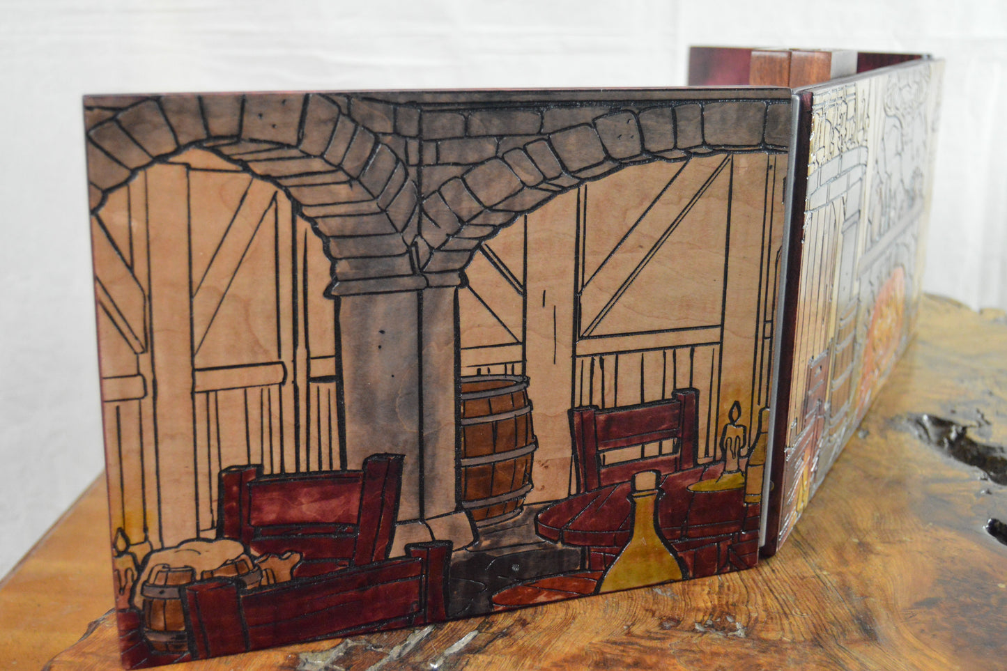 Roaring Herath | Handmade Magnetic Wooden Dungeon Master Screen | Suffety Games