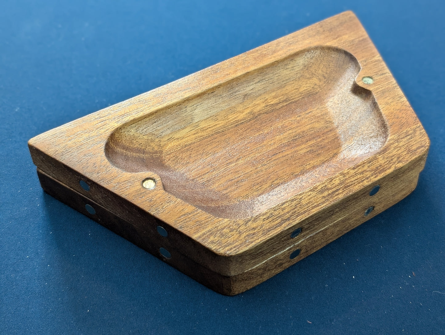 African Mahogany Table Tiles | Set of 2 Wooden Magnetic Board Game Organizers