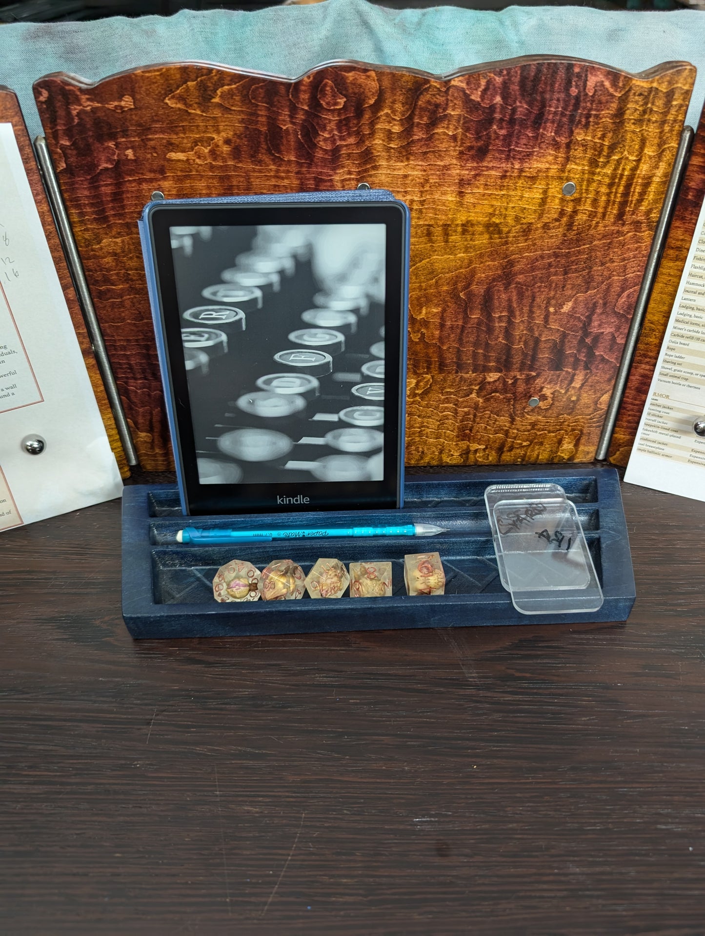 Dungeon Deck | Navy Tablet | Magnetic GM / DM Screen Organizer image 0