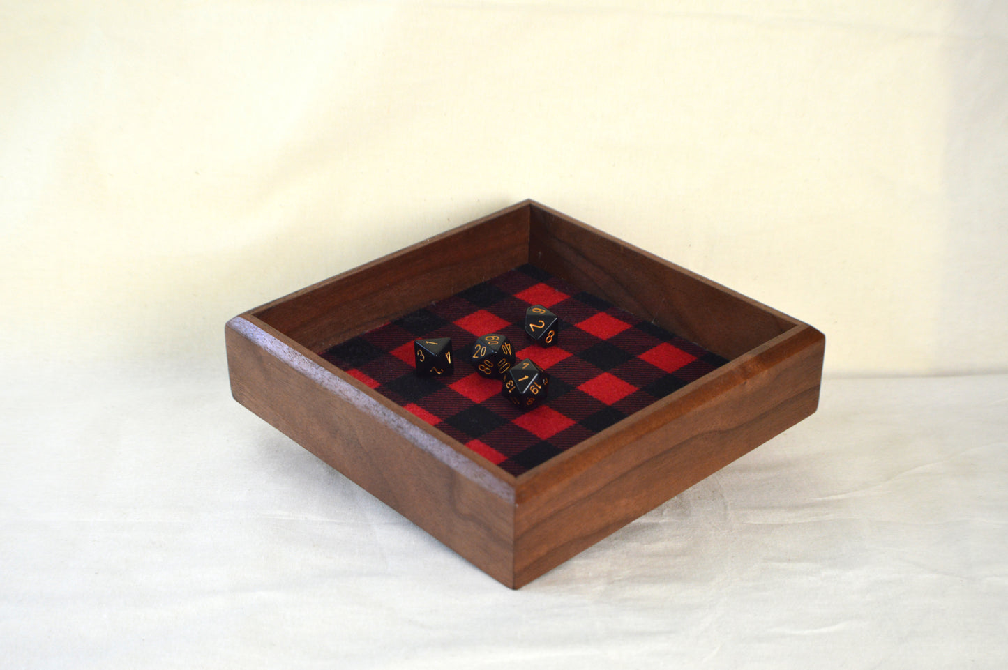 Lumber Barbarian Dice Tray | Black Walnut | Personal Rolling Tray image 3