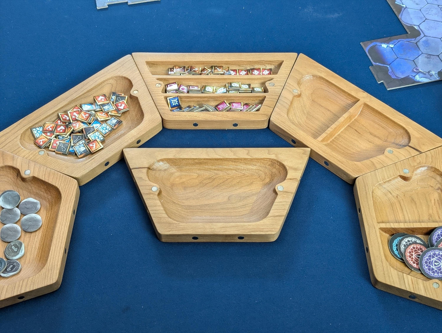 Cherry Table Tiles | Single Wooden Magnetic Board Game Organizers image 5