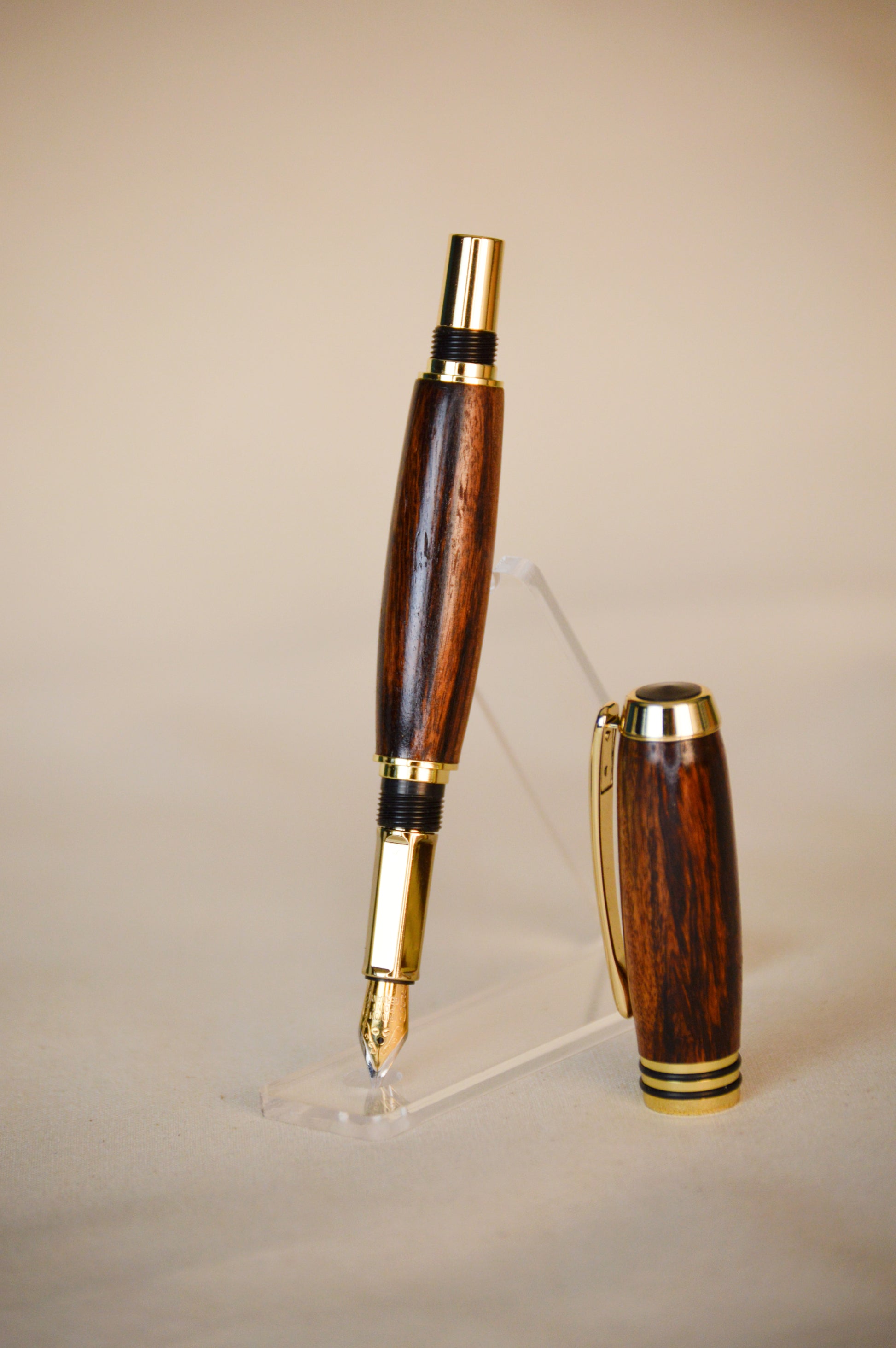 Sage Quill | Bolivian Rosewood | 24k Gold & Wood Pen image 0