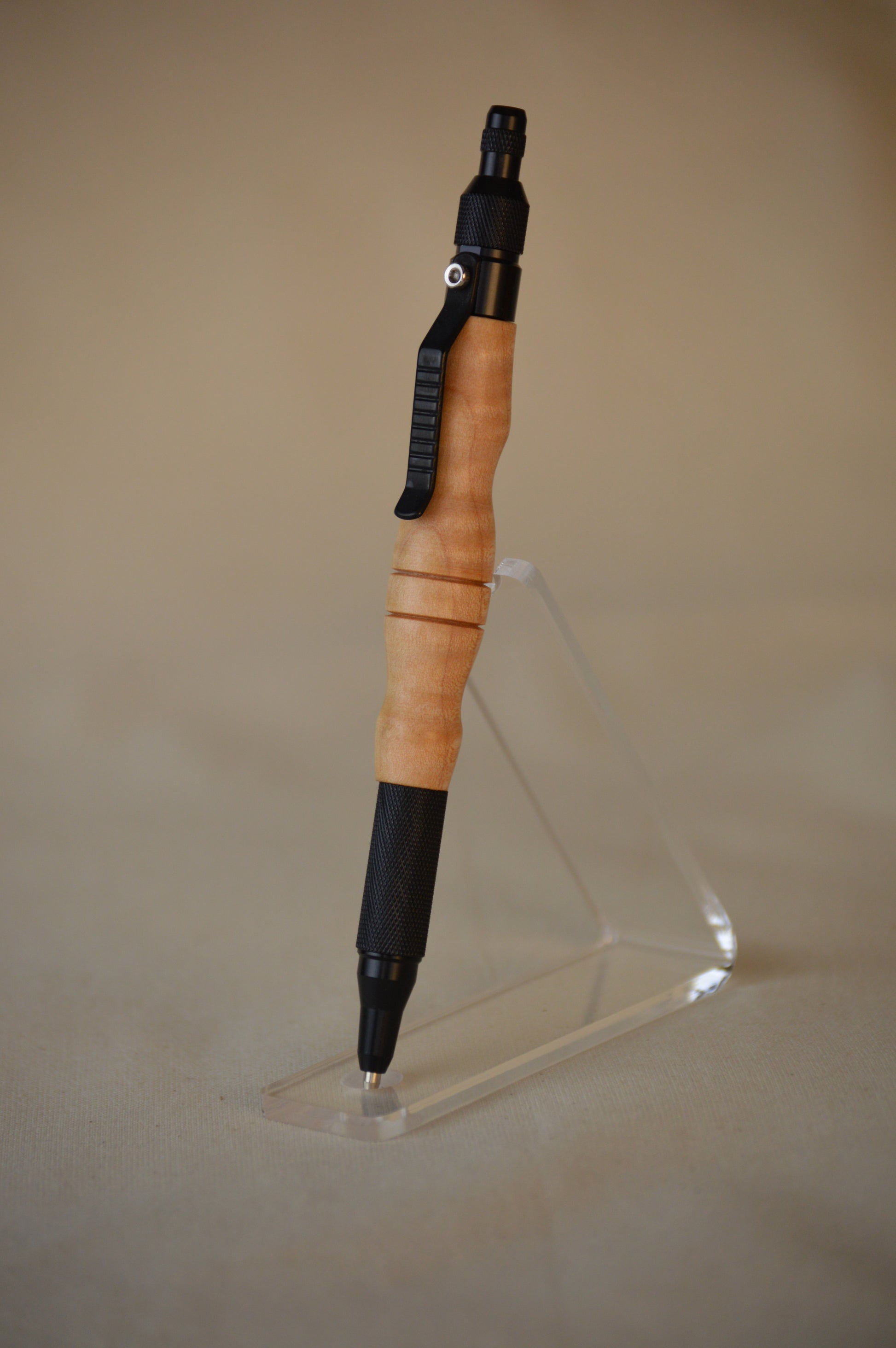 Apprentice Quill | Curly Maple | Mechanical Pencil (.7mm) | Black Finish image 0