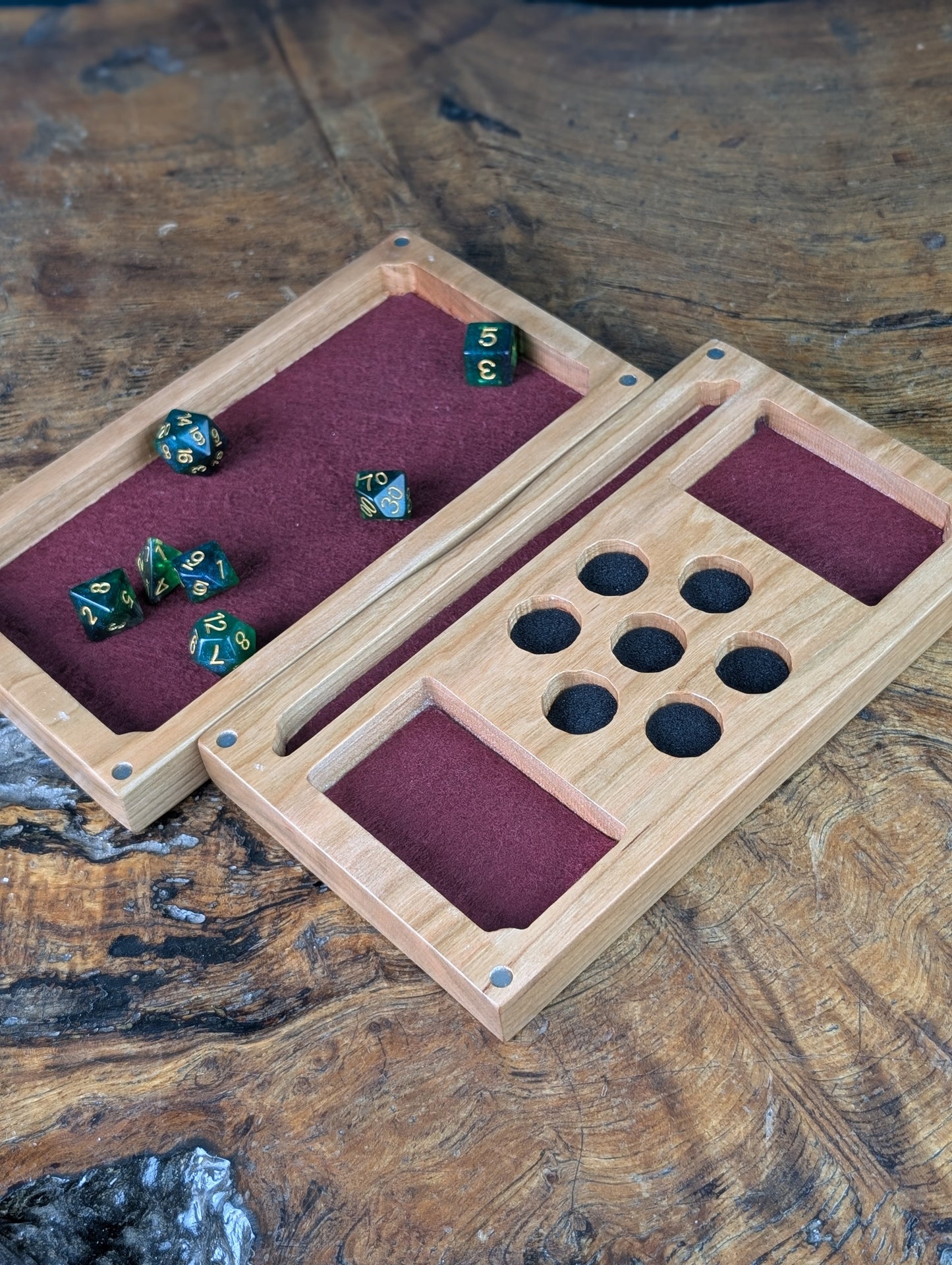 Player Book | Dragon Lurks Mosaic | Cherry | Dice Box and Rolling Dice Tray image 4