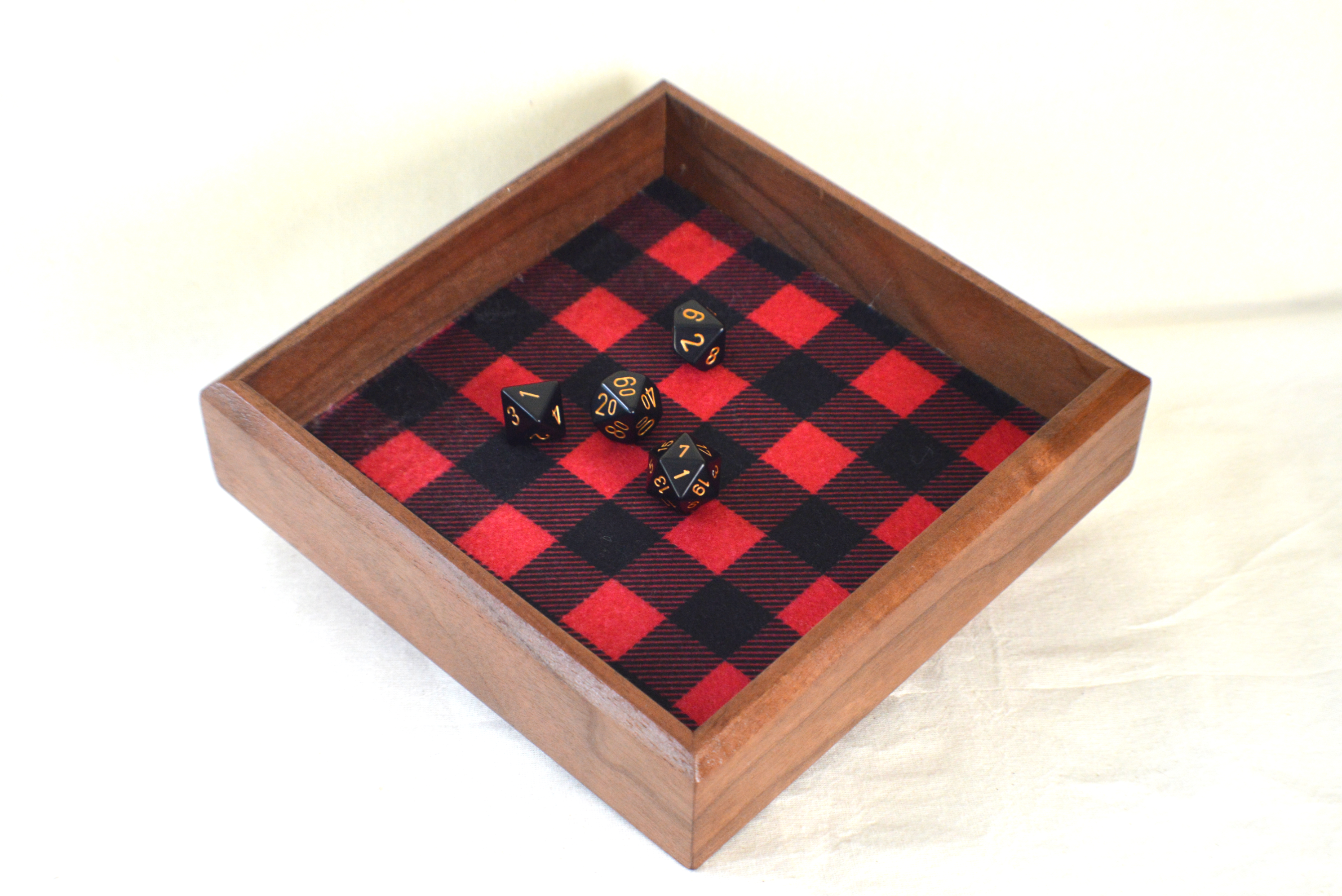 Lumber Barbarian Dice Tray | Black Walnut  | Personal Rolling Tray image 0
