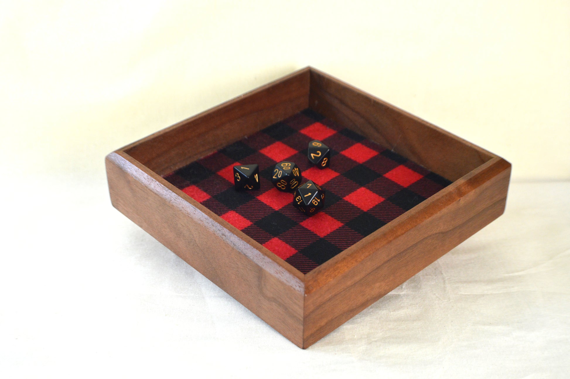 Lumber Barbarian Dice Tray | Black Walnut  | Personal Rolling Tray image 2