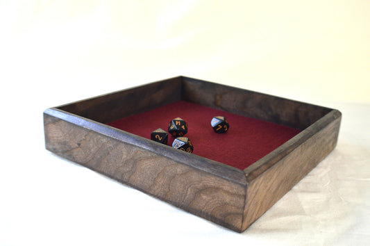 Umbral Black | Cherry Wood | Large Dice Tray