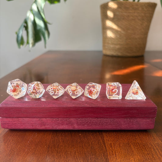 Polys of Force Dice | Miniature Cast Acrylic Polyhedral Dice