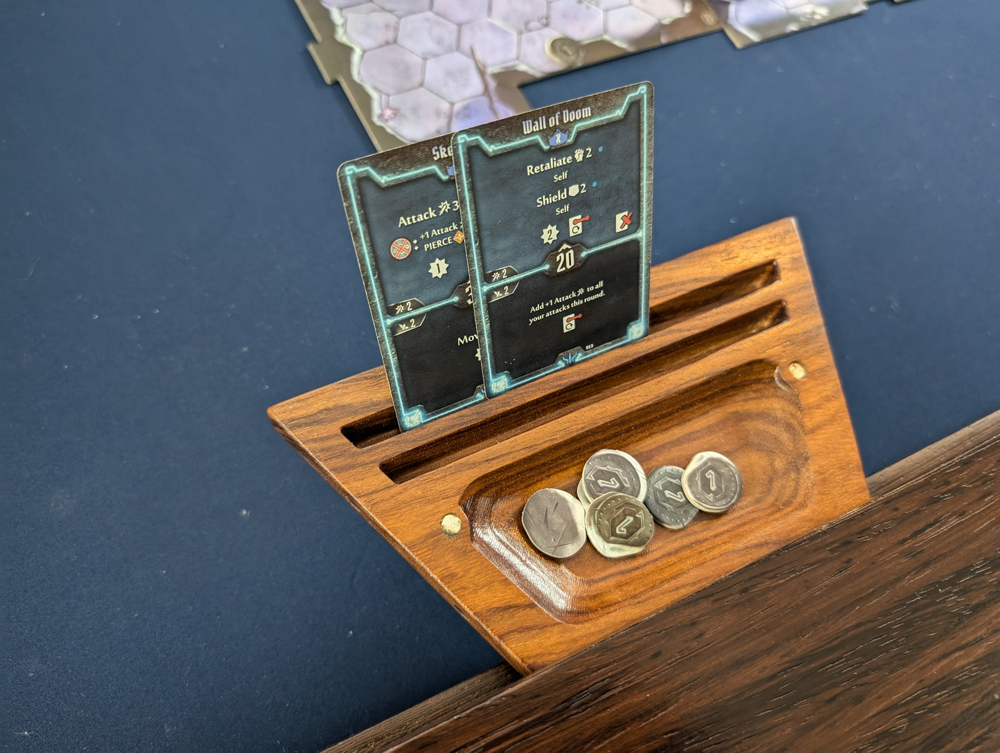 Bolivian Rosewood  Table Tiles | Set of 6 Wooden Magnetic Board Game Organizers