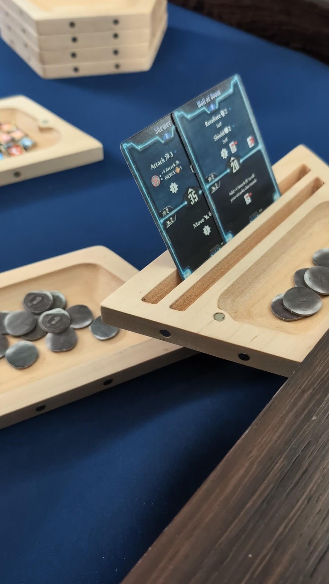 Cherry Table Tiles | Single Wooden Magnetic Board Game Organizers image 1