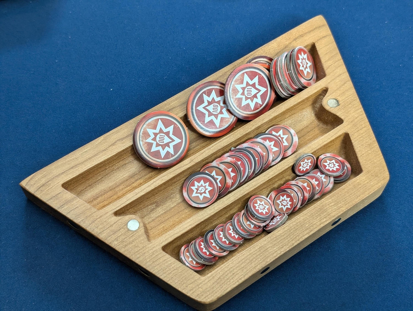 Cherry Table Tiles | Single Wooden Magnetic Board Game Organizers image 4
