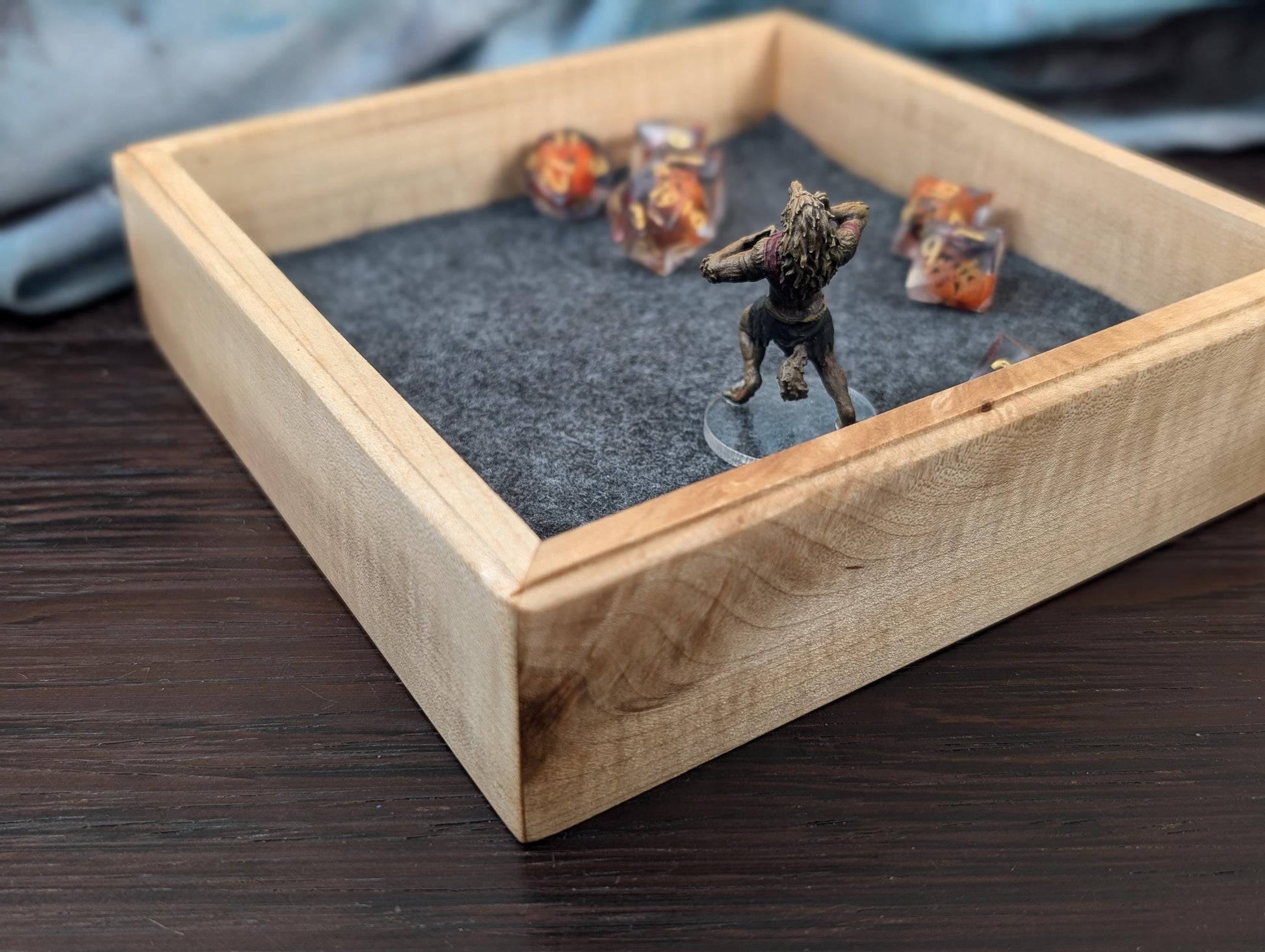 Dice Tray | Maple | Personal Rolling Tray image 0