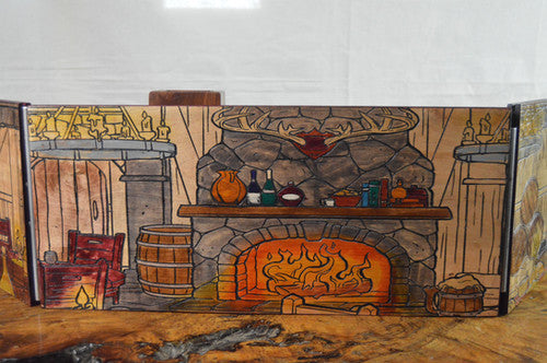 Roaring Herath | Handmade Magnetic Wooden Dungeon Master Screen | Suffety Games